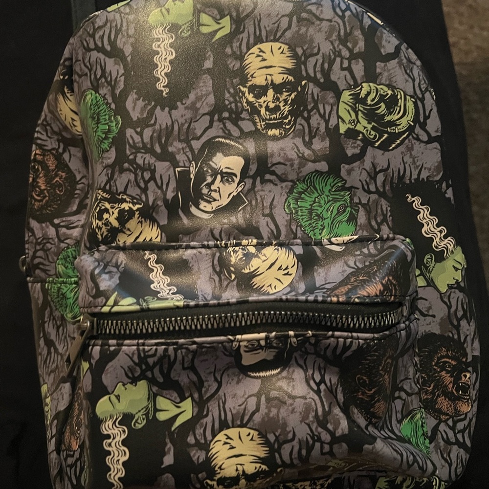 Hot Topic Black and Green Backpack